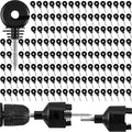 200 Pcs Electric Fence Insulator with 1 Pcs Insulator Socket Tool Screw in Ring Post Wood Post Electric Fence Ring with Socket Tool for Animal(Black) - color: Black
