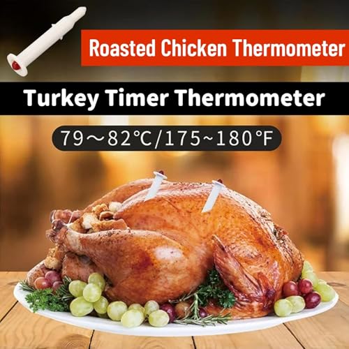 Chicken Thermometer Turkey Timer, Meat Turkey Thermometer Popup Out, 1.8 Inches Good Cook Timers for Cooking Chicken Beef (10)