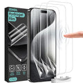 Screen Protector [3 Pack Soft Hydrogel Film for iPhone 15 Pro/15, Upgraded Non-breakable Flexible TPU] - size: iPhone 15 Pro/15 (6.1")