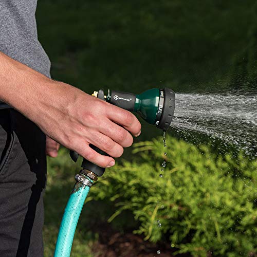 AUTOMAN Garden Hose Nozzle, Metal Water Spray Nozzle - color: Black
