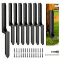 8 Pcs Fence Post Repair Kit,4×4/6x6 Fence Post Support,Heavy Duty Post Anchor Ground Spike with One-Piece Steel Anchor & Stakes for Repair Tilted, Broken Wood Fence Post - size: One-Piece