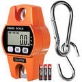 GRAM PRES Digital Hanging Scale 660 Lb 300 Kg | Hanging Digital Scale, Handheld Mini Crane Scale With Hooks For Farm Hunting Fishing Outdoor - color: Orange