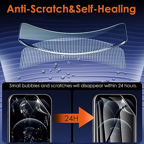 Screen Protector [3 Pack Soft Hydrogel Film for iPhone 15 Pro/15, Upgraded Non-breakable Flexible TPU] - size: iPhone 15 Pro/15 (6.1")