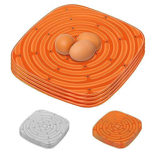 Washable Chicken Nesting Pads 8 Pack Cuttable 11.8 x 11.8 Inch Reusable Nesting Pads Be Suitable for Nesting Box Pads for Chickens (4 Orange and 4 Gray)