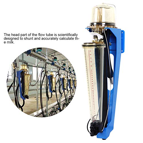 PSU Milk Meter for Milking Machine, 31kg/68lb Transparent Measuring Bottle with Scale, Accurate Milk Flow Meter for Cattle Livestock in Dairy Parlor with Mounting Kit