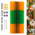 Livestock Scratching Brush 1-Pack — Cattle Horse Goat Pig Sheep Grooming Post, High-Visibility Animal Scratcher, Stress Relief Goat Toys for Summer Itch & Shedding - color: Yellow-1PCS