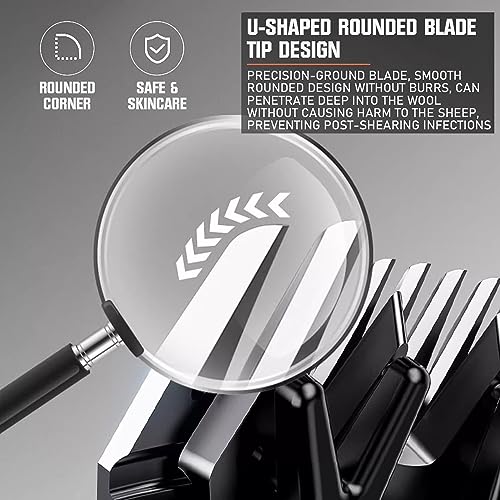 XIIW Sheep Shears 550W, Professional Electric Sheep Clippers, 6 Speeds | Farm Livestock Grooming Kit with 2 Sets of Blades, Heavy Duty Sheep Trimmer for Goats Cattle Thick Hair Dog Horse Animals - size: 550W Sheep Shears