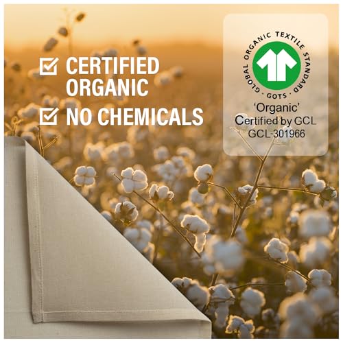 Organic Cheese Cloth, 2 Hemmed 23x23 Squares, Reusable - size: 3.7 sq ft (2 pcs)