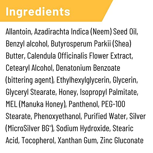 Absorbine Silver Honey Rapid Wound Repair Ointment 2oz Tube, Manuka Honey + MicroSilver BG, Horse & Large Animal Wound Care | Manuka Honey, MicroSilver BG, Quick Healing, Thick & Creamy, Multispecies Versatility, Natural Ingredients, Antibiotic-Free