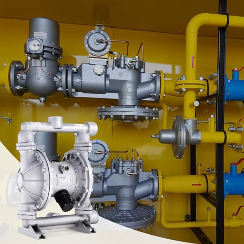 VEVOR Air Operated Double Diaphragm Pump, 44GPM, Max 115PSI Air Waste Oil Pneumatic Transfer Pump with 2 Extra Diaphragms, 1-1/2 inch Inlet & Outlet Aluminum Alloy Diaphragm Pump for Diesel Grease Oil | for Diesel Grease Oil, 2 Extra Diaphragms, 1 Inch In