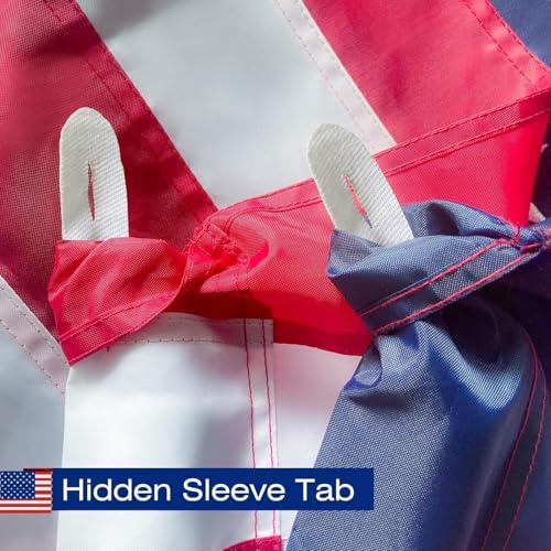 American Flag 3X5 FT Pole Sleeve Banner Style Embroidered Stars, Sewn Stripes, Heavy Duty Durable Polyester USA US Flag Outdoor Indoor Flags (Pole NOT Included) - size: 3x5 Ft Pole Sleeve