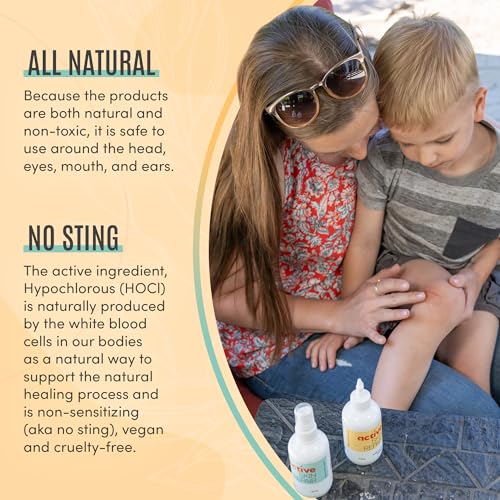 Active Skin Repair First Aid Hydrogel and Spray Bundle, 3 oz Each | Medical grade hypochlorous acid, natural and non-toxic, first aid bundle, minor cuts, wounds, scrapes, rashes, sunburns - color: Combo, size: 3 Fl Oz (Pack of 2)