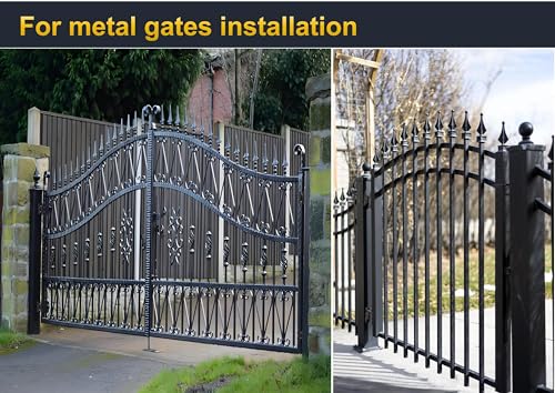 Heavy Duty Gate Hinges,7in,1100lbs Capacity,Thick Solid Steel | Built in Roller Bearing Hinges for Wood & Metal Gates, 90°Inward/Outward Smooth Swing, Bolt/Weld On Fence/Barn/Driveway,2Pack - size: Large-ZJ