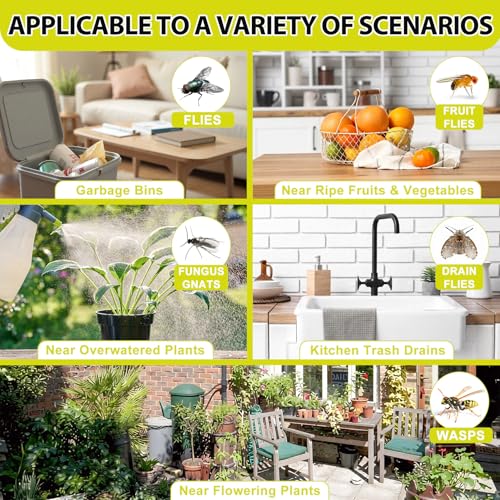 4 Pack Wasp Trap Outdoor Hanging Carpenter Bee Traps for Outside, Fly Wasp Catcher Fly Trap Indoor Killer Hunter for Hornet, Gnat, Mosquito, Flying Insect