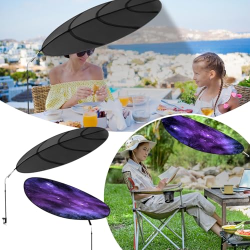 1 Pack Large Adjustable Office Cubicle and Desk Shade,51'' Portable Cubicle Light Shade with Clamp Foldable Rotatable Canopy Blocks Light or Disturbance for Working Accessories (Stars) - style: Stars