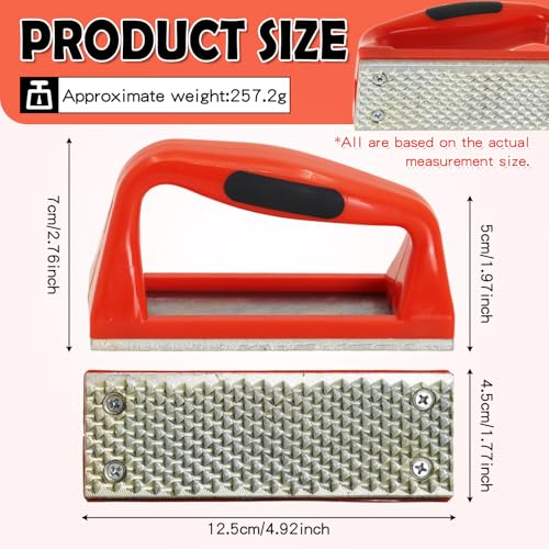 Mini Hoof Rasp for Horses Portable – Carbon Steel Farrier File Trimming Tool | Ergonomic Non-Slip Rubber Handle, Pocket-Size Hoof Care Tool for Horses, Goats, Sheep, Donkeys, Alpacas, Veterinarians,Farm