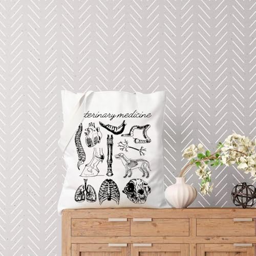 TSOTMO Veterinary Medicine Anatomy Tote Bag Future Vet Shopping Bag Vet Student Graduation Gift for Sister