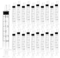 24 Pack 3ml Syringe with Cap and Luer Slip Tip, Sterile Syringe Individually Packaged for Labs, Liquid Measuring, Feeding Pets,Oil or Glue Applicator - style: C 3ml