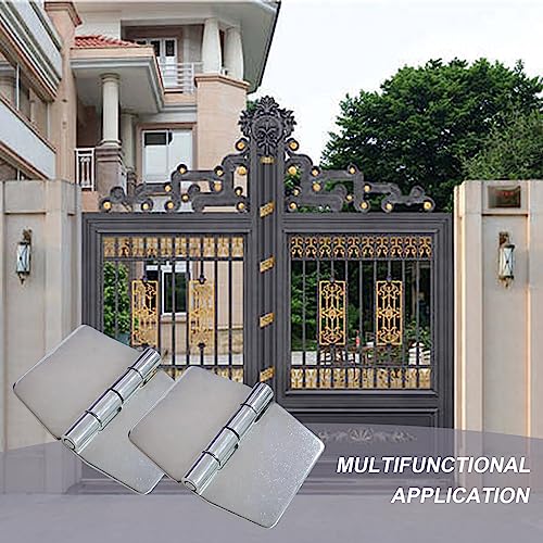 4 Pieces Weldable Hinges Heavy Duty, Steel Butt Hinge, 2.4 x 2.9 inch | Weld Hinges, for Heavy Gates, Doors, Silver