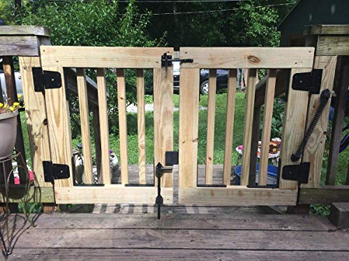 Black Gate Hinges Shed Hinges Heavy Duty Gate Hinges for Wooden Fences Barn Door Hinges for Wood Outdoor 3.5inch with Screws (Pack of 6)