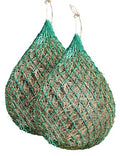 Harrison Howard 2 PCS Slow Feed Hay Net for Horses, 40 Inch Hay Bag Holds 1–2 Flakes, 2 Inch Mesh Durable Hanging Feeder for Stable, Pasture & Livestock-Grass Green - color: Grass Green