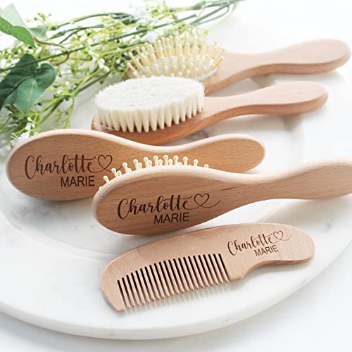 Baby Hair Brush | Personalized Baby Gifts | Wooden | Cradle Cap Brush | Gifts | Baby Girl Gifts