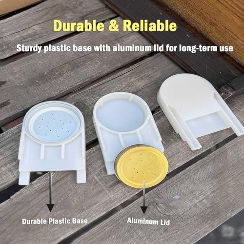 6 Pack Plastic Bee Feeders Entrance Beehive Feeder Honeybee Feeder for Hives Water or Sugar Syrup Feeding Equipment
