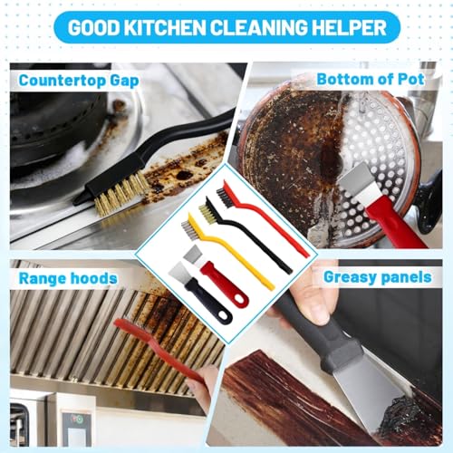 15Pcs Crevice Cleaning Brush Set, Hard Bristle Scrub Brushes Tools for Deep Cleaning Gap,Window Groove Cleaning Brush for Sliding Door Sill Tile Lines Shutter Corner Sink Teapot Bottle (1 Set)