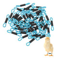 M METERXITY 50-Pack Adjustable Chick Leg Bands, 1.38" x 0.2" Polyester Chicken Leg Brace for Chicks/Ducks/Birds [Blue] Poultry Leg Bands - color: Blue