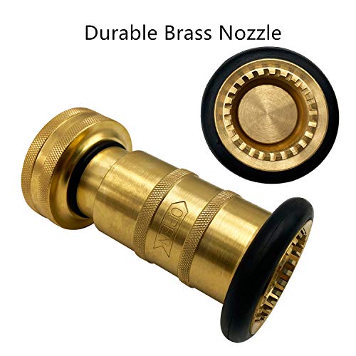SAFBY Fire Hose Nozzle Brass Fire Equipment Spray Jet Fog (2" NPT/NPSH) - color: Yellow, size: 2 inch NPSH