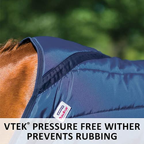 Adjusta-Fit Dura-Nylon VTEK Medium Weight Horse Stable Blanket | Size 76 | Ultimate Horse Comfort | Custom Fit for All Breeds | Superior Cold Weather Protection - size: 76