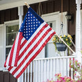 American Flag 2.5X4 FT Pole Sleeve Banner Style Embroidered Stars, Sewn Stripes, Heavy Duty Durable Polyester USA US Flag Outdoor Indoor Flags (Pole NOT Included) - size: 2.5x4 Ft Pole Sleeve