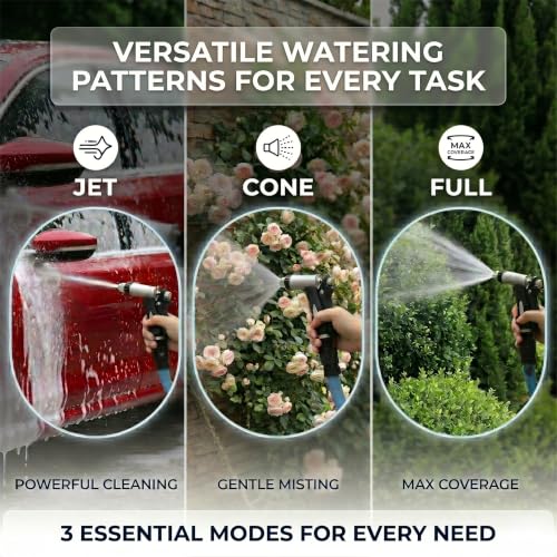 GREEN MOUNT Heavy Duty Hose Nozzle, High Pressure Water Nozzle for Garden & Car Wash, 1-Pack