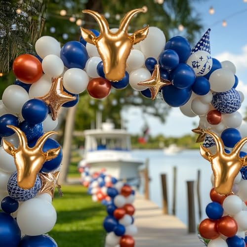 6Pcs Gold Goat Head Balloons 17Inch,Capricorn Foil Balloons for Birthday Party, Sports Events, Celebrity Theme Decorations