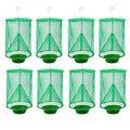 Ranch Fly Trap Outdoor Hanging Reusable with Fishing Apparatus | Food Bait Tray Catcher Cage for Indoor or Outdoor Family Farms, Park (8 Pack) - style: 8 pack