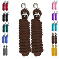 Majestic Ally Pack of 2 Solid Poly Lead Rope for Horses & Livestock – 10 Foot Long and 5/8 inch Thick - Replaceable Heavy-Duty Bolt Snap – Handmade – Soft, Broken in Feel (Brown) - color: Brown