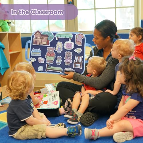 CHEFAN Felt Flannel Board Stories for Toddler,Goldilocks and The Three Bears,Preschool Felt Activities,Flannel Graphic - color: Goldilocks and The Three Bears