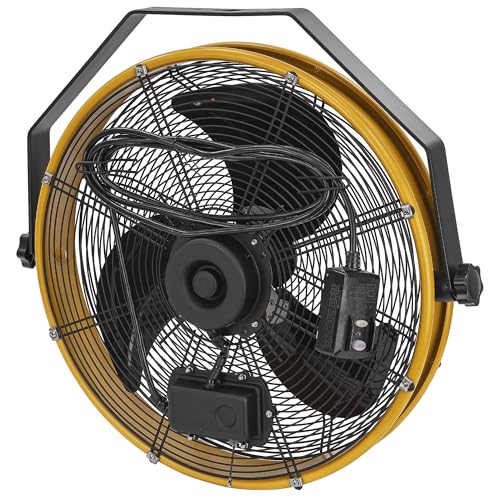 CAT fans - 18"-Blade Indoor/Outdoor IPX4 Weatherproof High-Velocity Wall Mounted Shroud Fan, 4,000 CFM, 3-Speed - For Industrial, Commercial, & Residential Use, cETL Certified (HVOD-18S-NG)