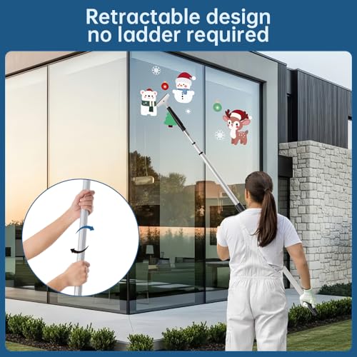 Floor Scraper, 76" Aluminum Adjustable Paint Scraper with 4-inch Razor Blade, Floor Scraper Long Handle Heavy Duty Scrappers for Cleaning Glass Wall Gum Paint Tile Glue Linoleum Carpet