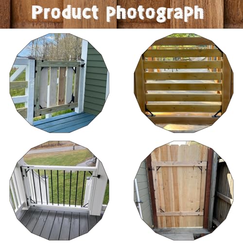 Anti Sag Gate Frame Kit, Gate Corner Bracket, Heavy Duty Brace Gate Hardware with Hinge and Gate, Wooden Fences-No Sag Gate Corner Brace Bracket for Doors, Corral Gates, Wood Windows