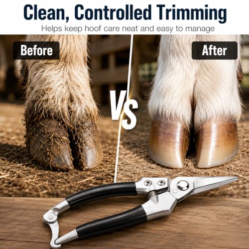 Goat Hoof Trimmers, Sheep Shears, Hoof Kit, Farrier Tools, Nippers, Horse Grooming Supplies Hoof Accessories –Versatile Hoof Wire and Pipe Cutting Tool for Livestock – Silver (1pack)