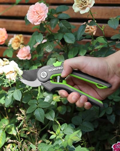 WORKPRO 3-Piece Garden Shears Set, Heavy-Duty Gardening Clippers | Includes 20” Hedge Shear, 24” Anvil Lopper & 8” Pruning Shear, with Sharp Blade, Comfort Grip for Branch, Shrub, and Hedge - size: 3PCS - Garden Shears Set