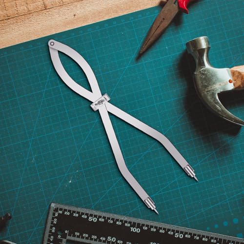 Dunzoom 1 Pcs 24 Inch Radius Divider Tool, Metal Compass Dividers | Replaceable Points Insulation Tools, Metalworking Drawing Woodworking Scribers, Normal Sheet Metal Fabrication Layout Divider