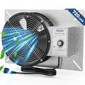 ALORAIR 720CFM Crawl Space Ventilator Fan with Humidistat & Thermostat | 10 Inch High Flow Powered Basement Vent Fan with Freeze Protection, IP-55 Rated Isolation Mesh for Crawlspace, Garage, Attic - size: Large