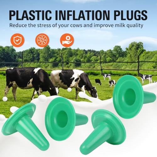 4Pcs Plastic Milking Machine Inflation Lining Plugs Liner Block Shell | For All Milker Cow Goat,Green - color: 2 pairs/4PC