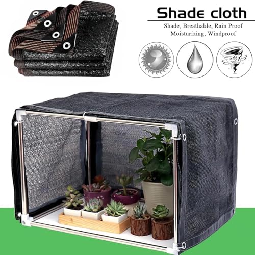 Shade Cloth Garden Shade Mesh Netting with Grommets Outdoor Sun Shade Cover for Pergola Patio Plants Greenhouse Chicken Coop Black 90% Shading Rate(10X16FT) - size: 10X16ft