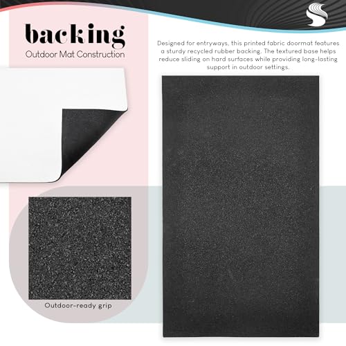 Stupell Industries Nellies Barn Cow, 30 x 18 | Outdoor Door Mat, Durable Non-Slip Woven Natural Texture, Recycled Rubber Backing | by Warren Kimble