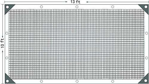 90% Sun Shade Cloth 10x13 FT, Sunblock Shade Net for Patios, Gardens, Backyards, Durable HDPE Fabric with Aluminum Grommets, Easy to Install - color: 90% Green, size: 10 x 13 FT