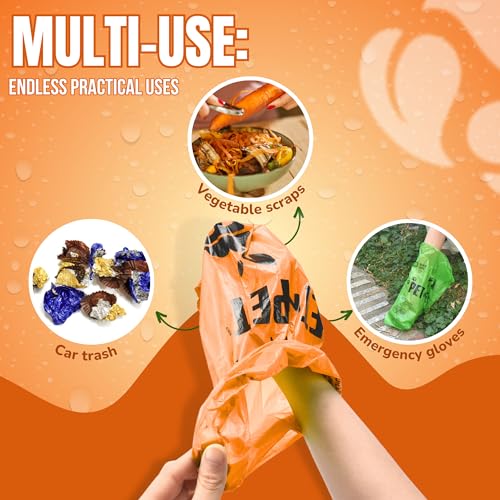 Pet N Pet Poop Bags for Dogs, 1080 Count, Plant Based, Unscented, Orange | 41%, 59% PE, Extra Thick, 9 x 13, Waste, Leak-Proof, Tear-Resistant, Easy-Tear Design, Durable, Reliable, dog waste bags - color: Orange - Unscented