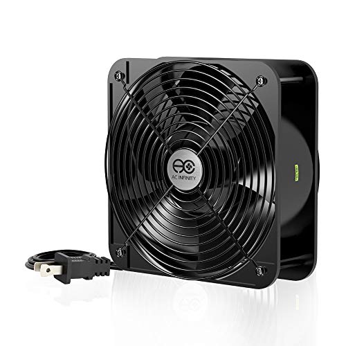 AC Infinity AXIAL 2060, Quiet Muffin Fan, 120V AC 200x200x60mm High Speed | High Speed, for DIY Cooling Ventilation Exhaust Projects - size: Single 200 x 200 x 60 mm, High Speed